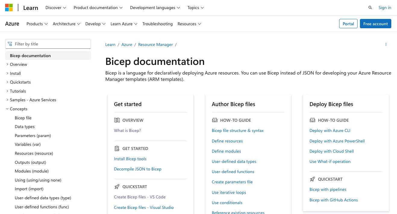 Bicep (适用于 Azure)